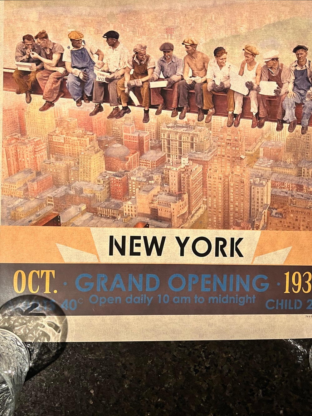 Never Used - 2011 Official Top of the Rock Grand Opening NYC Souvenir Poster - Picture 5 of 9